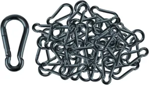 | 50 Pack and 100 Pack | Bulk Heavy Duty Carabiner Snap Clip Hooks |Black, Zinc and Stainless | Contractors, Gyms, Fitness Centers, Business, Industrial