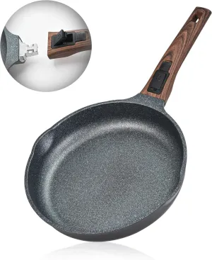 10 Inch Smart Nonstick Frying Pan with Removable Handle,Cast Aluminum and Anti-Scratch Skillet, Compatible with All Stovetops,Dishwasher and Oven Safe