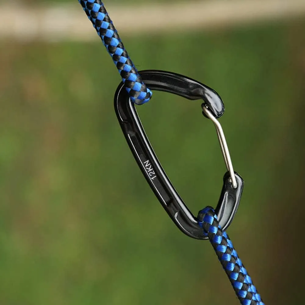 10 PCS D Ring Carabiner Clips,12KN Aluminium Alloy Carabiners Camping