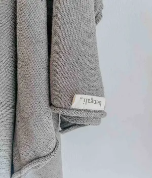 100% Cotton Fleck Blanket - Grey