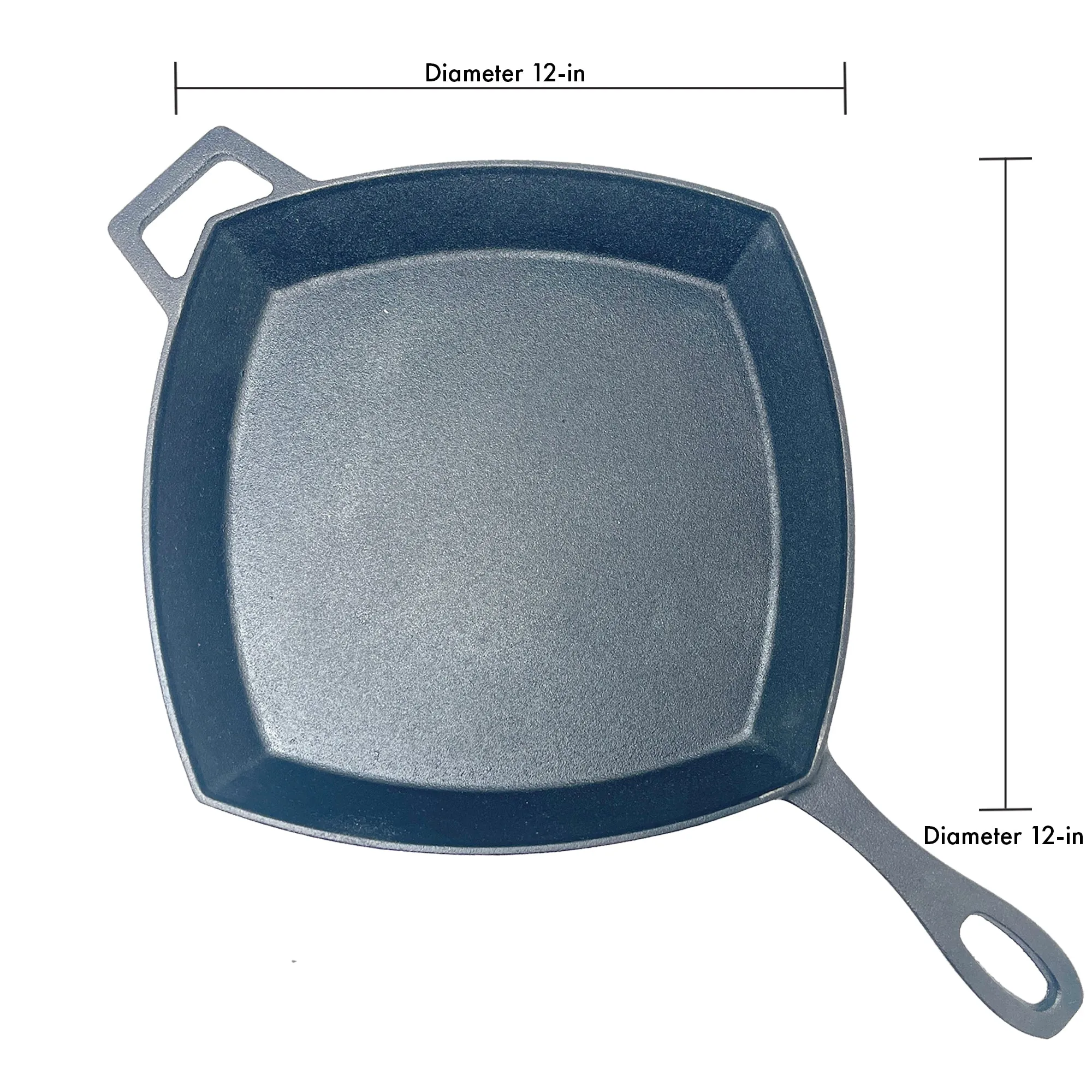 12-in Cast Iron Square Skillet