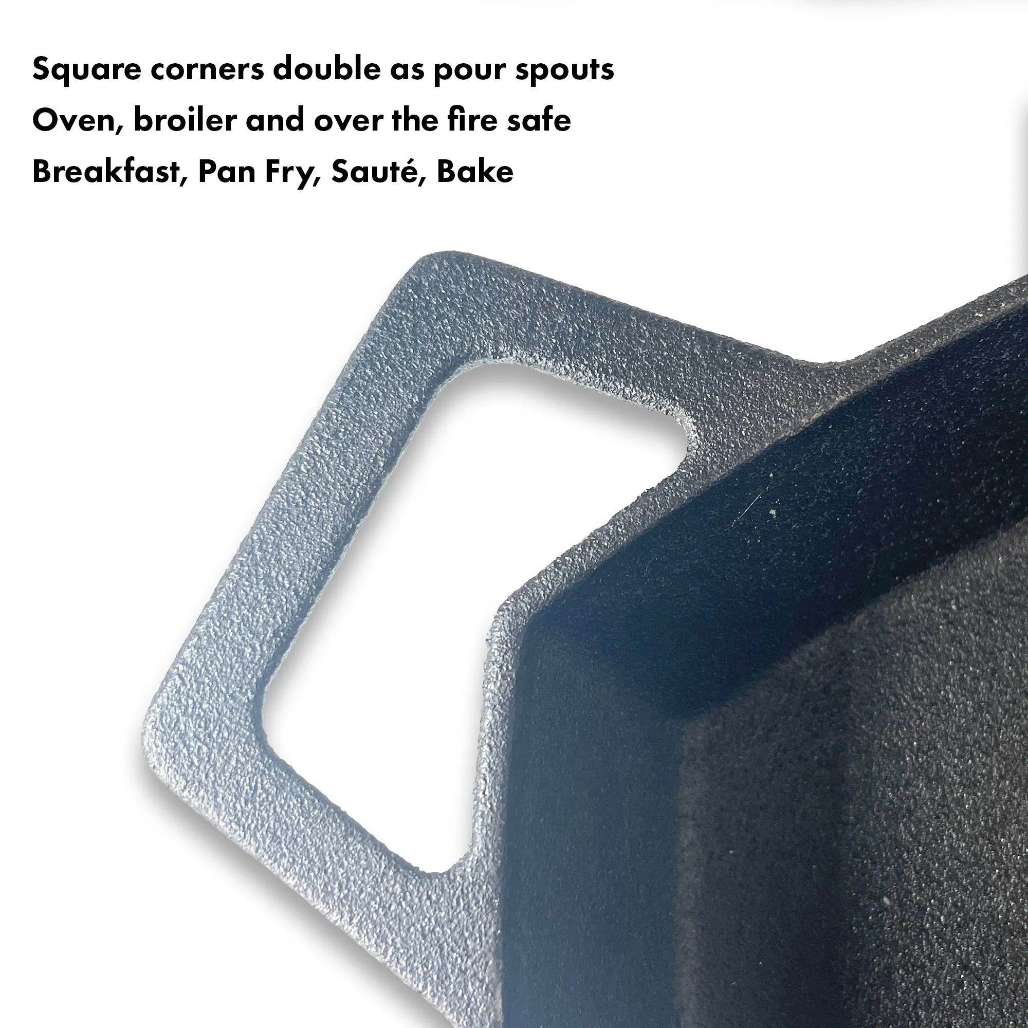 12-in Cast Iron Square Skillet