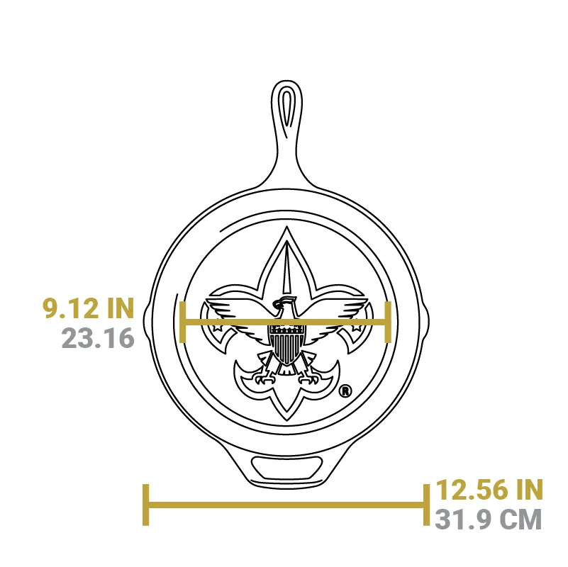 12 Inch Cast Iron Scouts Skillet 