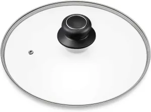 12 Inch Glass Lid for Frying Pan, Fry Pan, Skillet, Pan Lid, Fits Lodge 12 Inch Cast Iron Skillets and 7 Quart Dutch Ovens 12"/30cm, Clear
