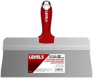 12" Big Back Taping Knife | LEVEL5 | Stainless Steel w/Soft Grip Handle | 5-194