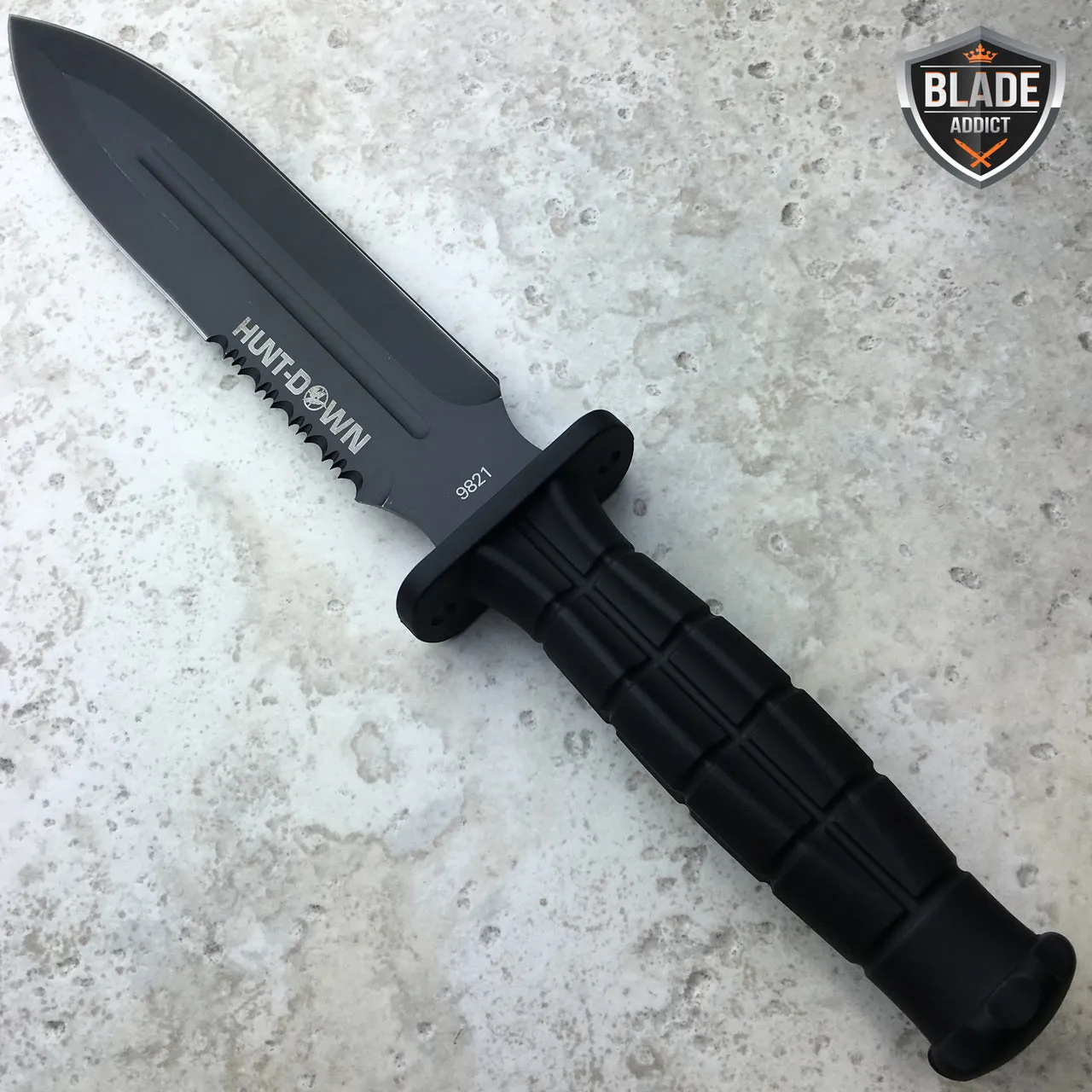 12" Tactical Bowie Fixed Blade Survival Knife