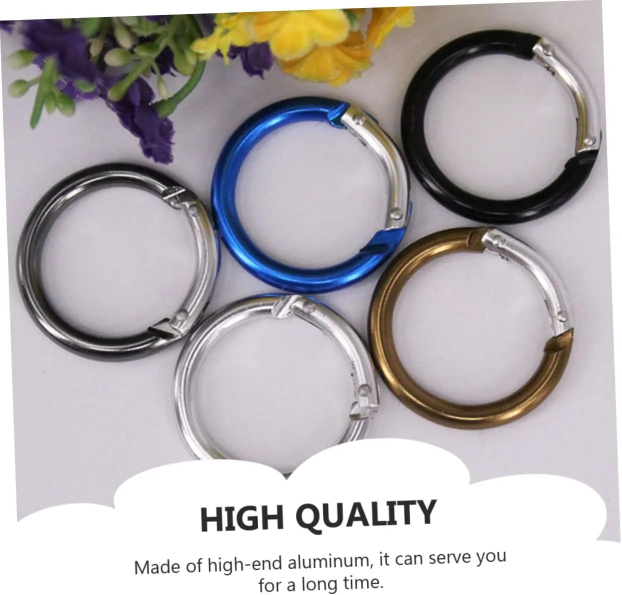 16 Pcs Camping Button Outdoor Camping Accessories Aluminum Carabiner Sport Accessories Car Key Carabiner