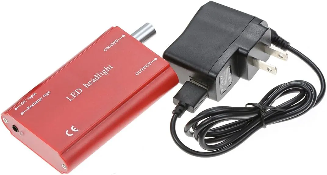 1Pc Battery of Headlamp no Bulb 1800mah Plastic Shell with Charger (Red)