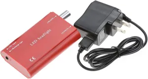 1Pc Battery of Headlamp no Bulb 1800mah Plastic Shell with Charger (Red)