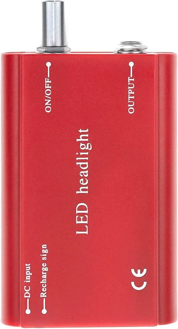 1Pc Battery of Headlamp no Bulb 1800mah Plastic Shell with Charger (Red)