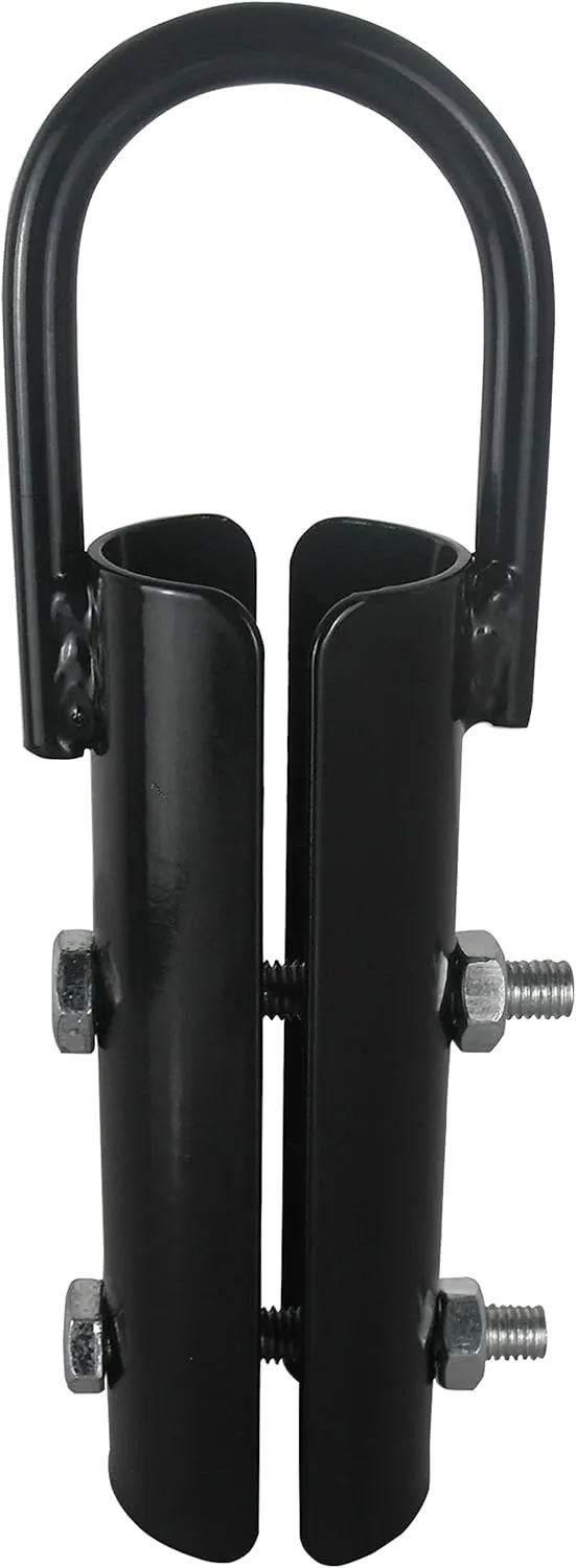1½" Climbing Rope Clamp, 1.5” Battle Rope Attachment Hook Accessories, Rope Clasp for Rope Climb, Climbing Training Garage Home Gym Workout Fitness Strength Training (1.5" 1SET Black)