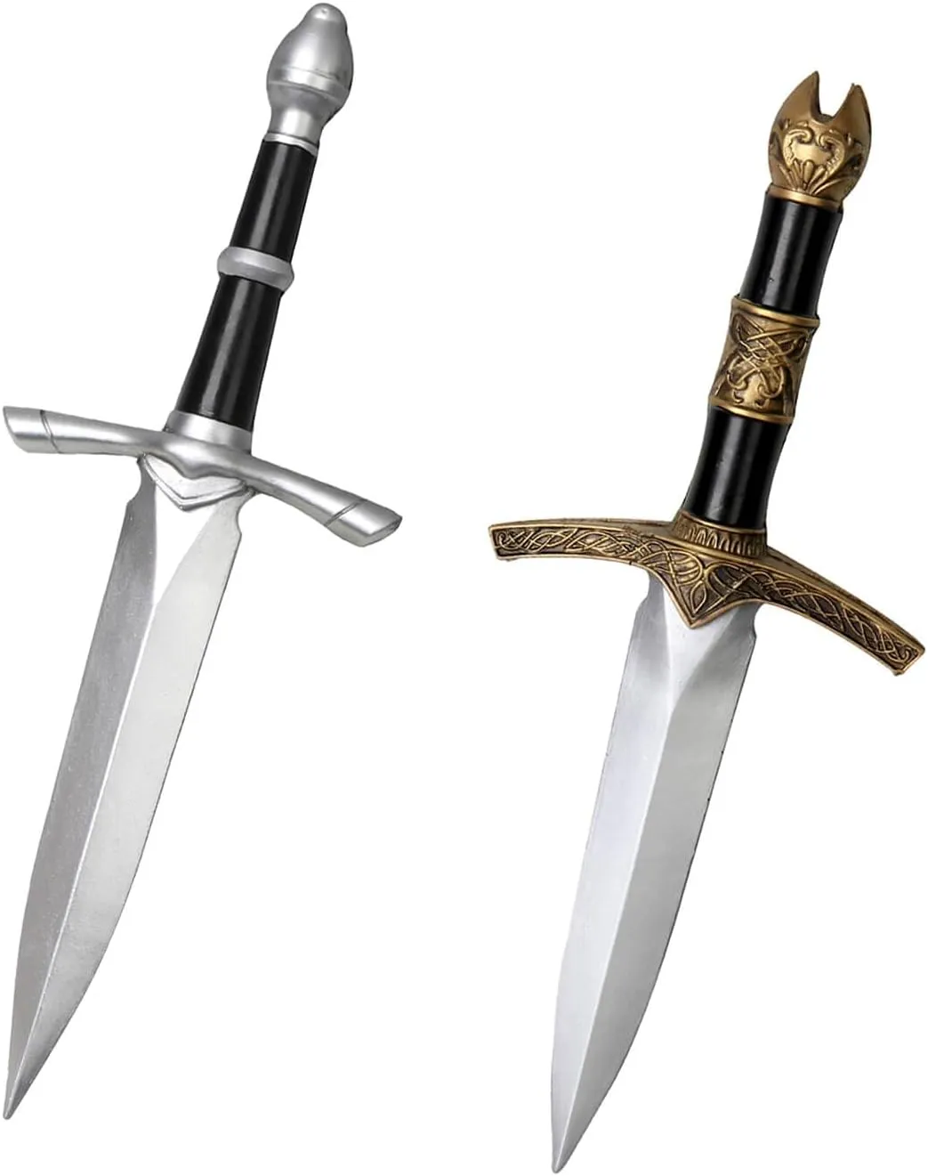 2 Pcs 14.7'' Dagger Medieval Sword Fake PU Foam Dagger Knife,Ren Faire Accessories Swords for Adults Medieval Accessories
