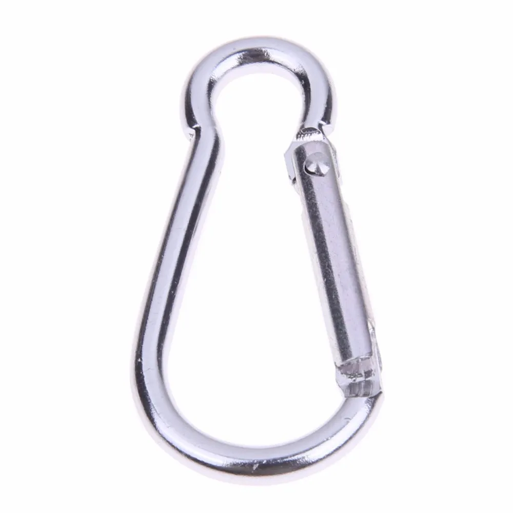 20pcs Silver Aluminum Alloy Spring Carabiner