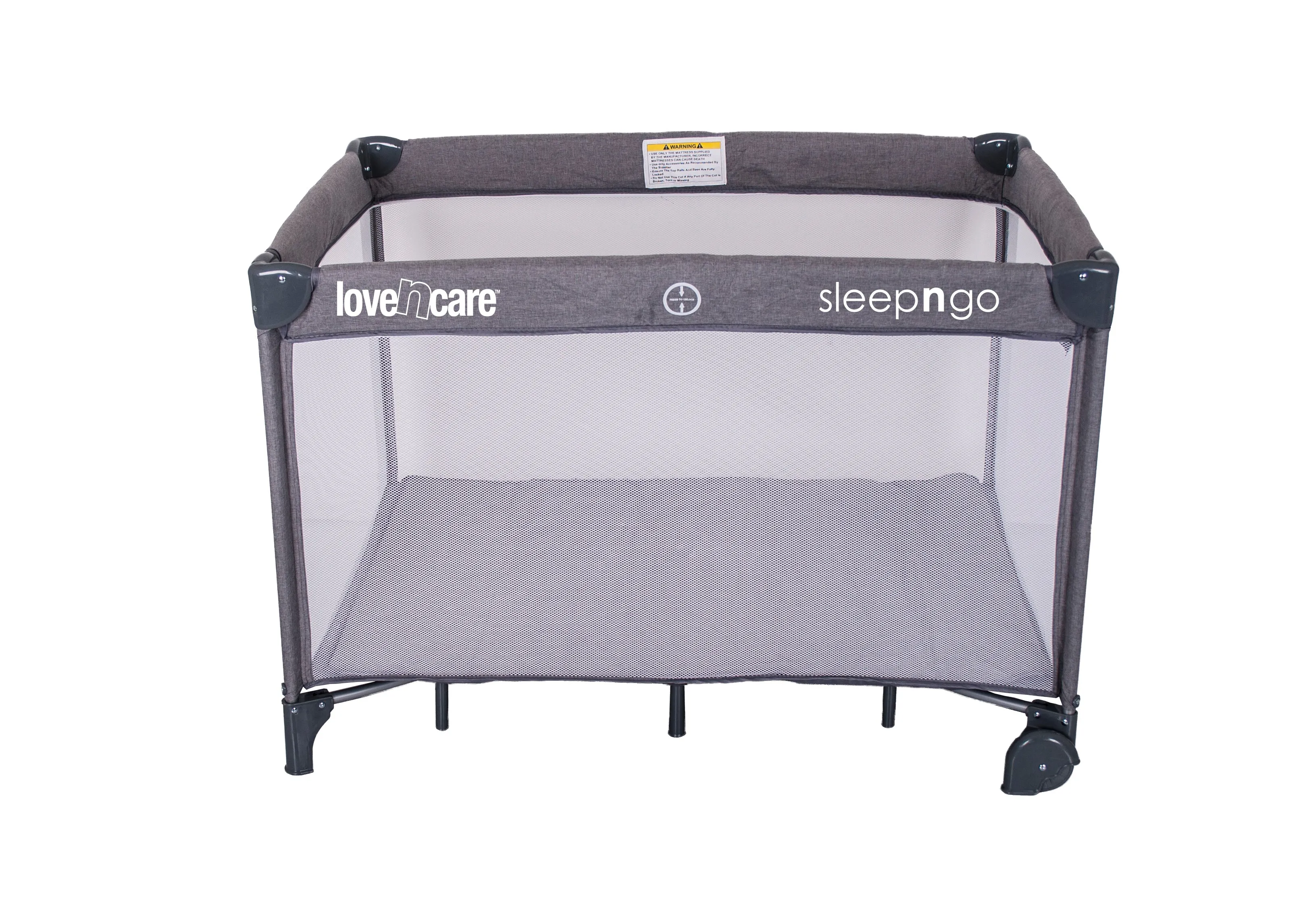 3-in-1 Sleep & Go Travel Cot - Grey