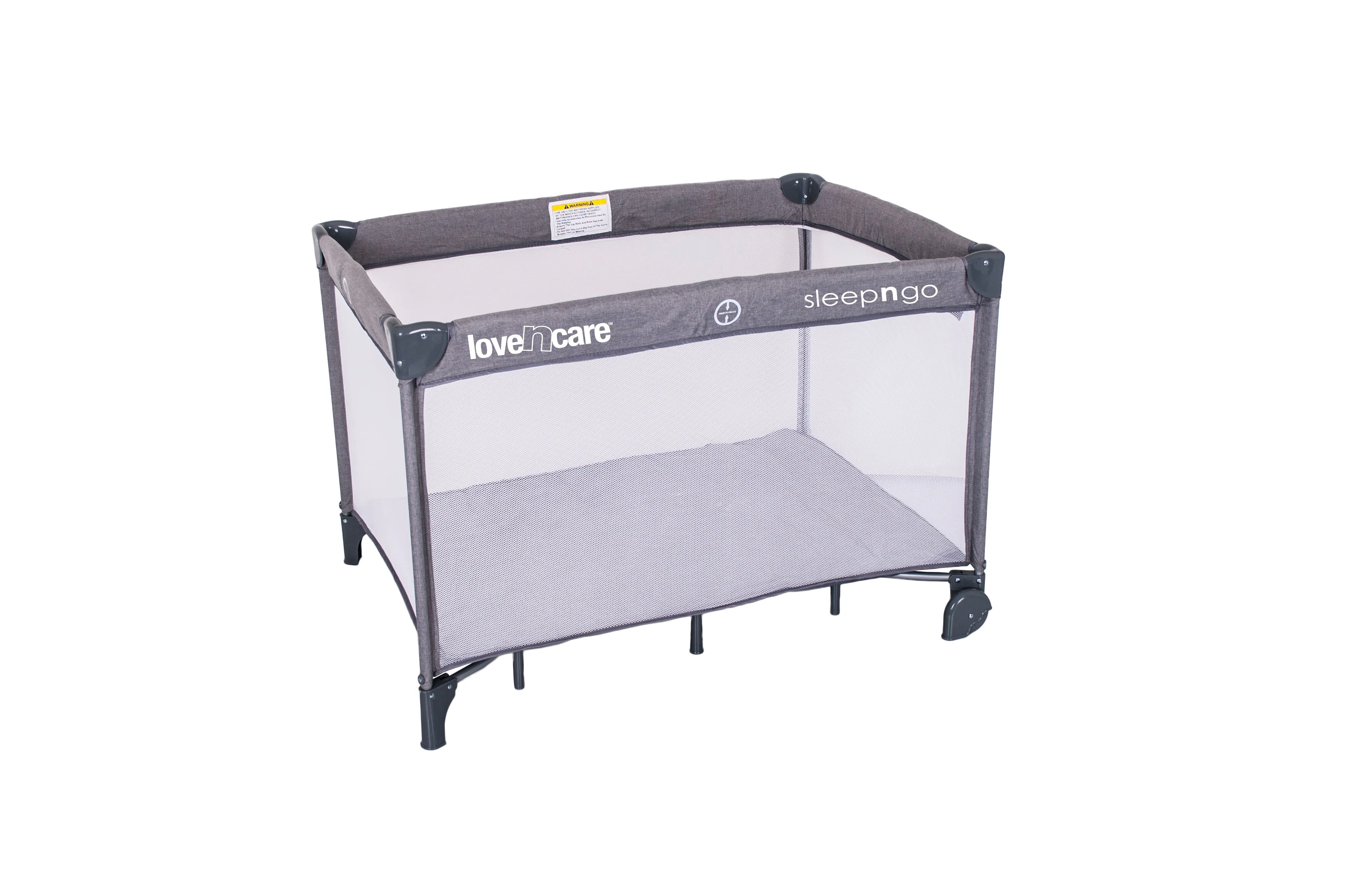 3-in-1 Sleep & Go Travel Cot - Grey