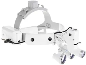 3.5X Headband Binocular Loupes Brightness Spot Ajustable 5W Headlamp DY-106 White