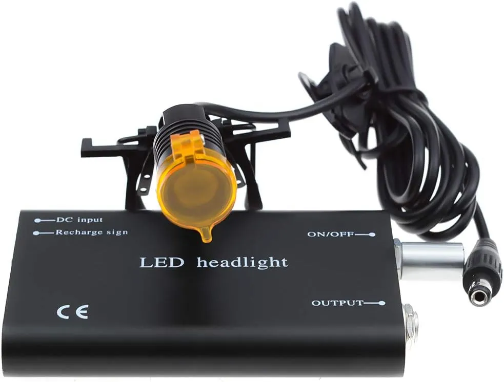 3W Filter Clip HeadLamp for Loupe Binocular Magnifier Glass (Black)