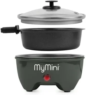 5-inch Noodle Cooker & Skillet Electric Hot Pot, Blackberry (3.7" x 5.25", 1.25 Lb), INDICATOR LIGHTS, COMPACT AND LIGHTWEIGHT - 260 watts