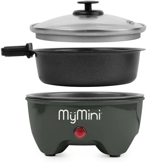 5-inch Noodle Cooker & Skillet Electric Hot Pot, Blackberry (3.7" x 5.25", 1.25 Lb), INDICATOR LIGHTS, COMPACT AND LIGHTWEIGHT - 260 watts