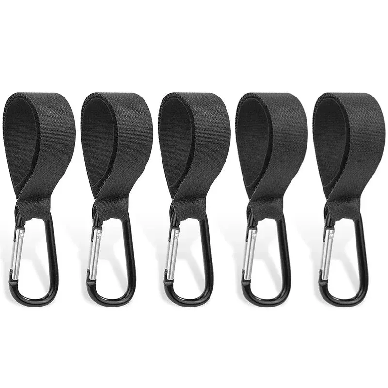 5/2Pcs Baby Stroller Hook Clips – Aluminum Alloy Carabiner, Cart Organizer, Diaper Bag, Shopping Pram Hook Hanger, Stroller Accessories