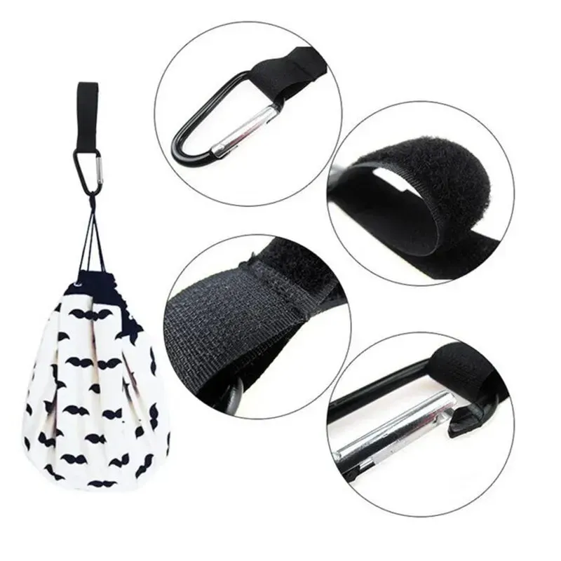 5/2Pcs Baby Stroller Hook Clips – Aluminum Alloy Carabiner, Cart Organizer, Diaper Bag, Shopping Pram Hook Hanger, Stroller Accessories