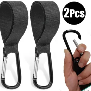 5/2Pcs Baby Stroller Hook Clips – Aluminum Alloy Carabiner, Cart Organizer, Diaper Bag, Shopping Pram Hook Hanger, Stroller Accessories