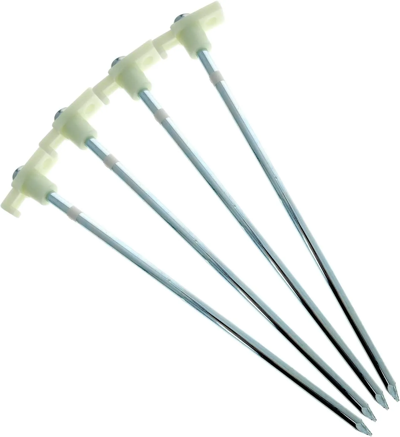 (6 Pack) Glow in The Dark Heavy Duty Steel Camping Gear Anchor Tent Stake Tent Pegs