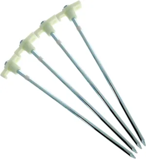 (6 Pack) Glow in The Dark Heavy Duty Steel Camping Gear Anchor Tent Stake Tent Pegs