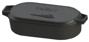 6-qt Cast Iron Oval Fryer with Griddle Lid