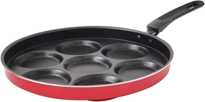 7-Cup Egg Frying Pan Skillet, Non Stick Egg Cooker Pan, Omelet Pan For Breakfast Pancake, Crepe Pan Gas Stove & Electronic (11.4in(7-cup eggpan))