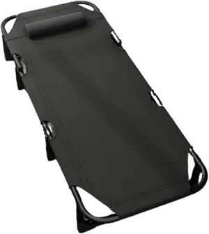 75CM Extra Wide Camping Cot, Adjustable 4-Position Adults Folding Bed with Pillow, Lightweight Portable Tent Cot, Black