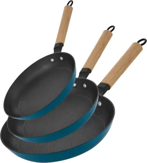 8&10&12 Inch Non-stick Cast Iron Skillet,Enameled Pre-seasoned Frying Pan with Detachable Handle,Lightweight,Dishwasher Oven Safe (500°F)