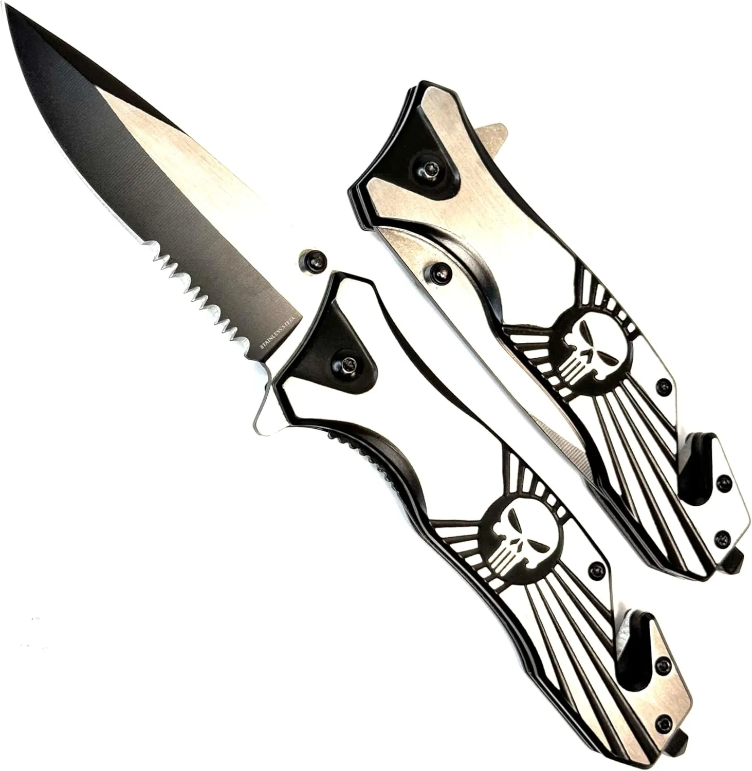 8" punisher tactical pocket knife HSE216BPPN