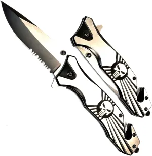 8" punisher tactical pocket knife HSE216BPPN