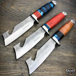 9.5" FIXED BLADE Tactical Hunting Survival Gut Hook Camping Knife w/ Sheath NEW