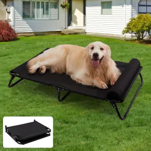 ABE Outdoor Dog Bed,Dog Cot,Dog Beds Large Sized Dog,Raised Dog Bed,Cooling Dog Bed,Elevated Dog Bed,Outside Dog Bed Off Ground,Outdoor Pet Bed (X-Large), black