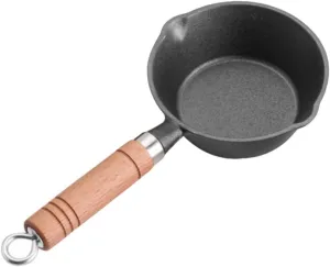 ABOOFAN Portable Heat Resistant Milk Heating Pan Multi Functional Frying Pot for Cooking for Camping and Hiking Efficient Energy Saving Design Iron