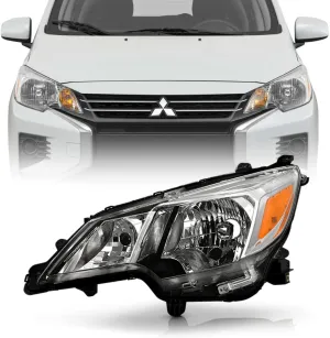 ACANII - For [Halogen Model] 2021-2024 Mitsubishi Mirage Factory OE Style Headlight Headlamp Replacement Driver Side