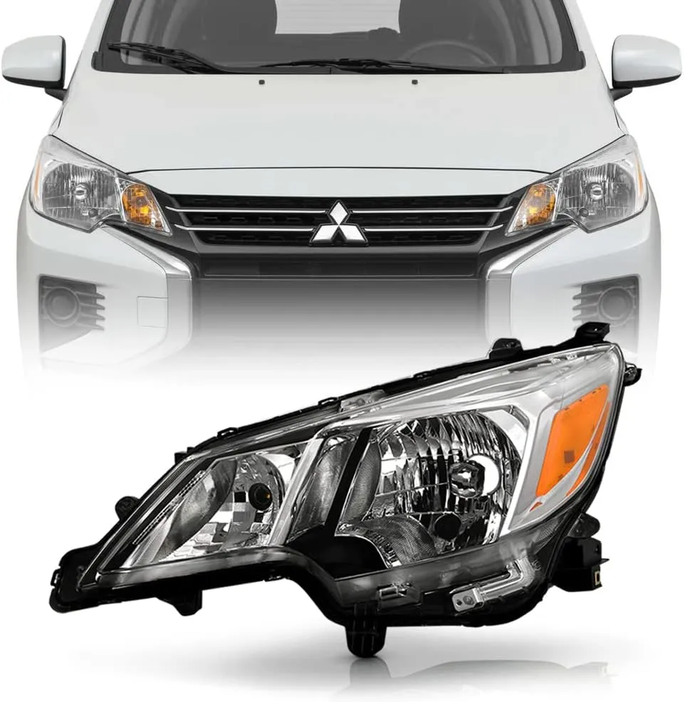 ACANII - For [Halogen Model] 2021-2024 Mitsubishi Mirage Factory OE Style Headlight Headlamp Replacement Driver Side