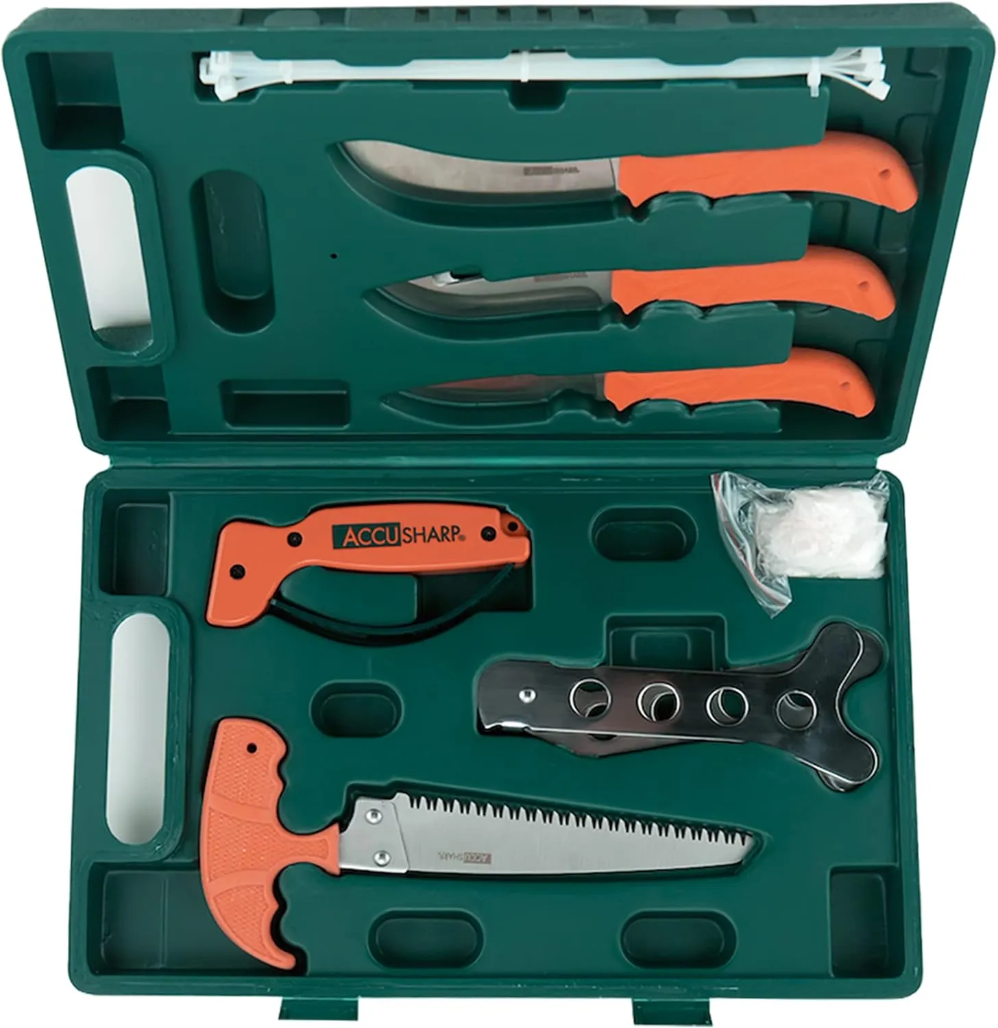 ACCUSHARP Complete Game Processing Kit with Knife Sharpener and Carrying Case for Hunting, Camping, Hiking and Outdoor Use