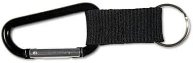 Advantus - Carabiner Key Chains Split Key Rings Aluminum Black 10/Pack "Product Category: Breakroom And Janitorial/Building Safety & Security Products"