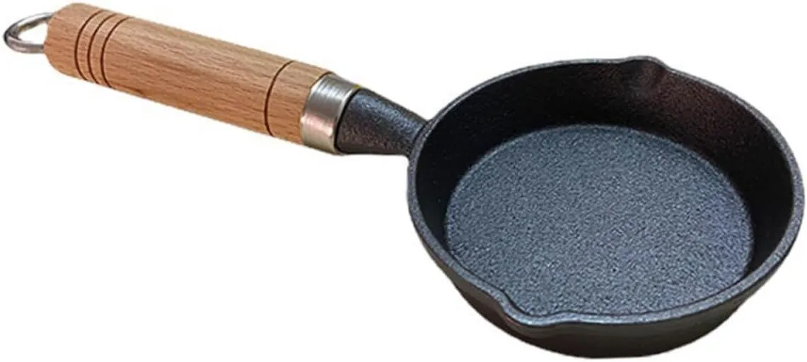 Alipis 1Pc Multi Functional Egg Cooking Frying Pan Iron Cooking Pan for Pancakes Wear Resistant Even Heat Distribution for Camping and Outdoor Activities