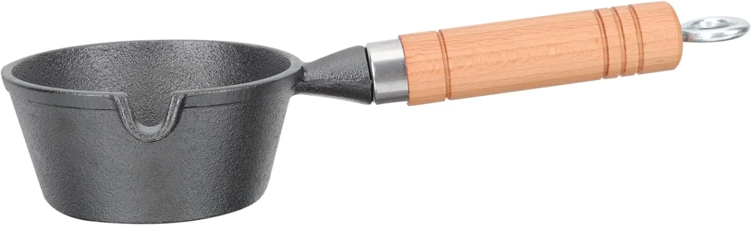 Alipis Small Cast Skillet Portable Egg Frying Pan for Home Cooking Frying Pot with Handle for Camping Hiking and Picnics Easy to Clean and Store