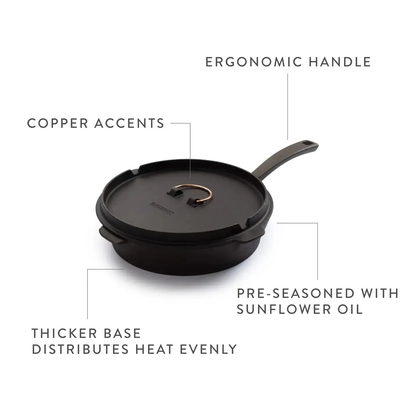 All-in-One Cast Iron Skillet – Timeless Durability for Every Kitchen & Campfire