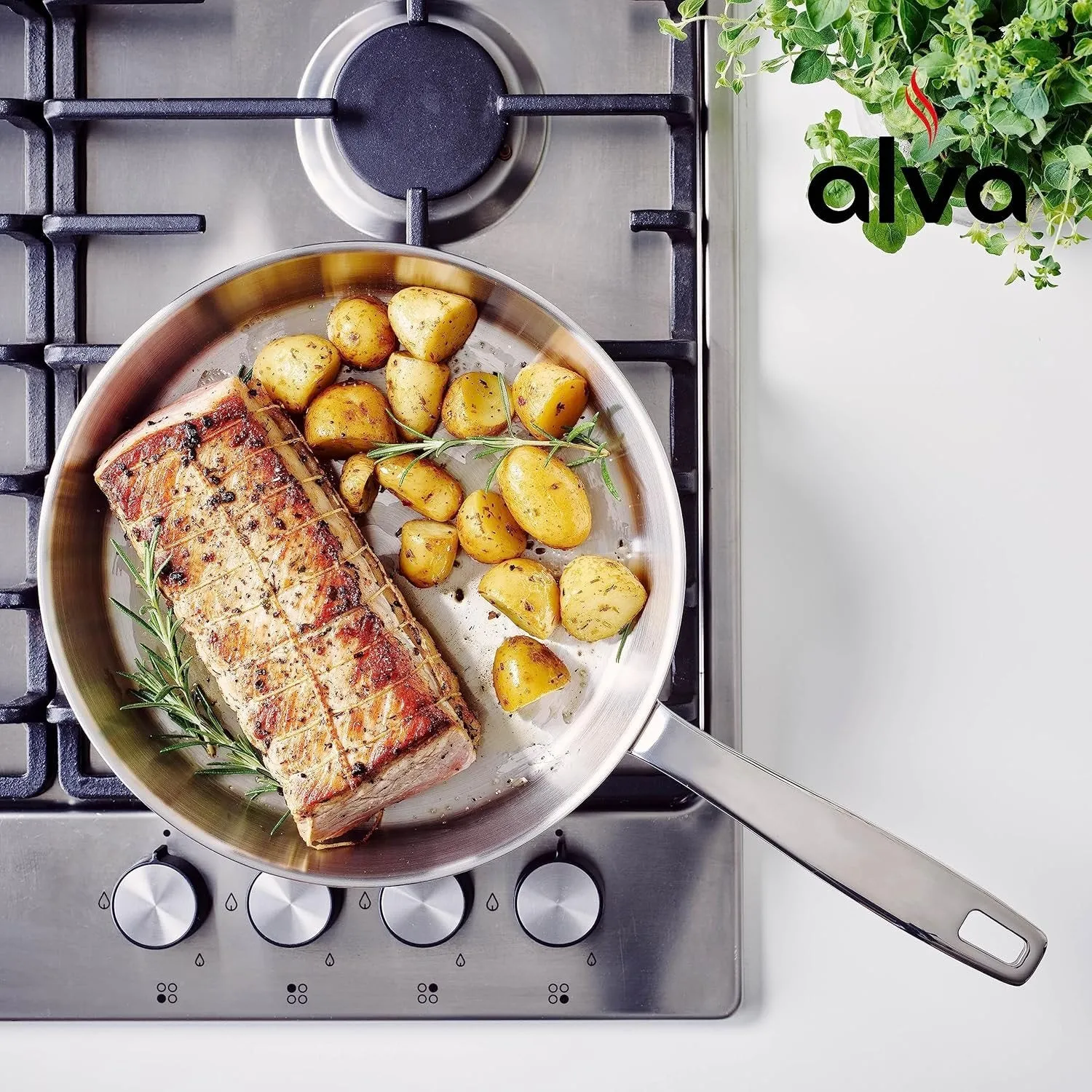 Alva Maestro Stainless Steel Nonstick Frying Pan Skillet 8 inch