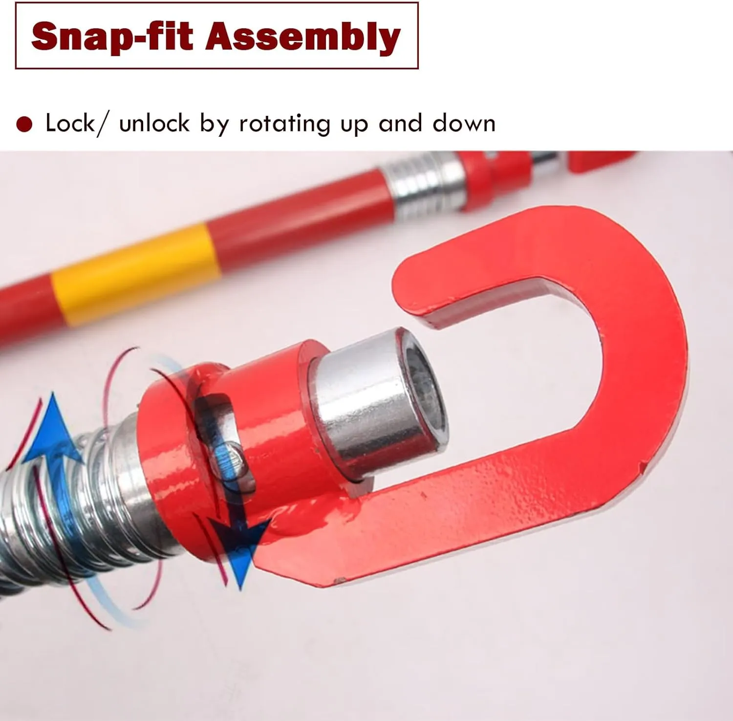 AMUFJJ Straight Pipe Steel Recovery Tow Bar Towing Pole, Heavy Duty 3 5 Ton 20 30 50 T Towbar & Spring Bars with Organizer Bag, Emergency Breakdown Spring Damper(Load 50 tons)