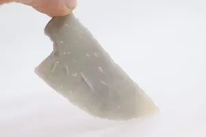 Arkansas Novaculite Domed Knife Blade Handmade Using Flint Knapping Pressure Flake Techniques Great DIY Fantasy Blade/Point Cosplay;Reiki Energy/Wiccan Wand Cuts Ties/Negative Energy