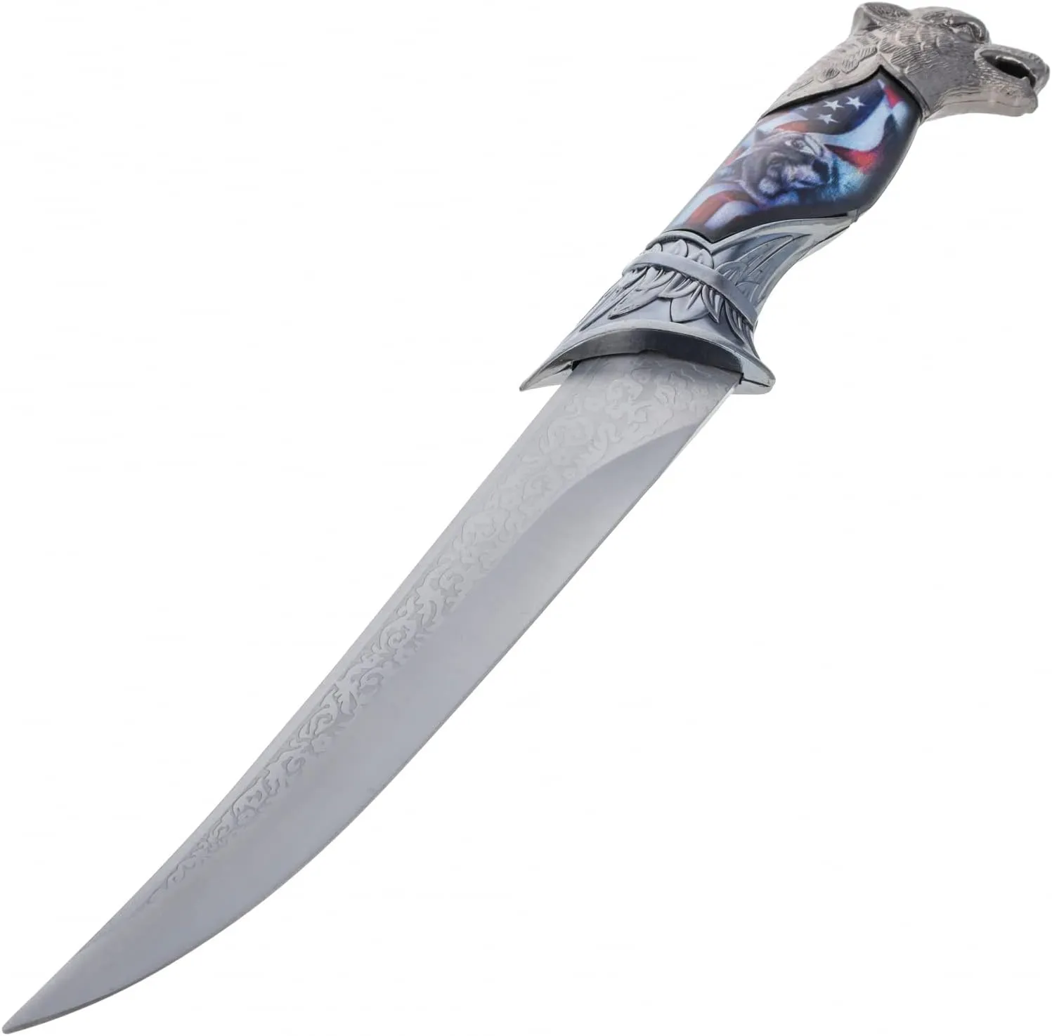 ASR Outdoor 13 Inch Collectors Hunting Knife Decorative Scabbard and Handle with Animal Head (Many Styles)