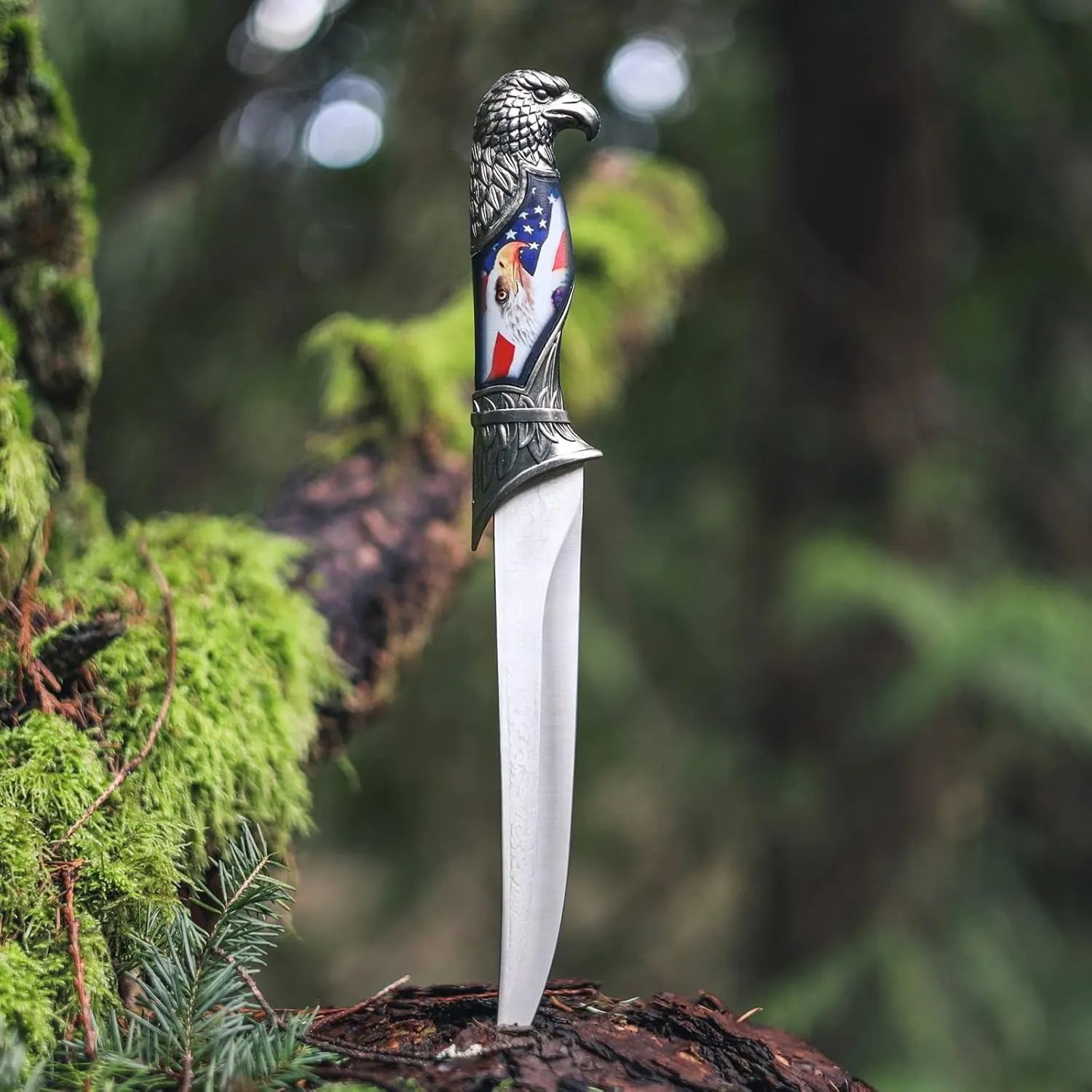 ASR Outdoor 13 Inch Collectors Hunting Knife Decorative Scabbard and Handle with Animal Head (Many Styles)