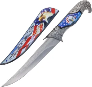 ASR Outdoor 13 Inch Collectors Hunting Knife Decorative Scabbard and Handle with Animal Head (Many Styles)